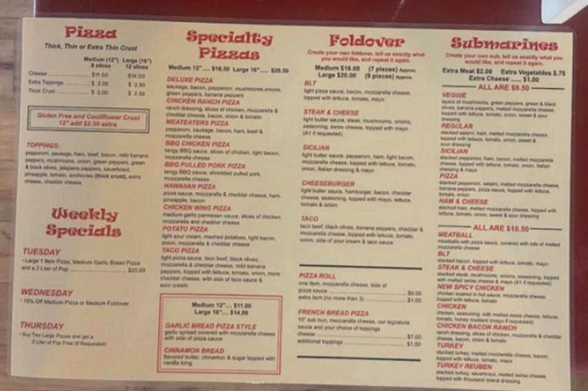Pean's Pizza Subs & Sudz Chicken Ranch Pizza
